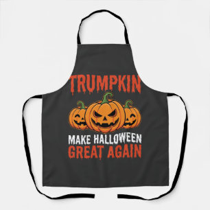 Tablier Drôle de citrouille Trumpkin Halloween Parodie