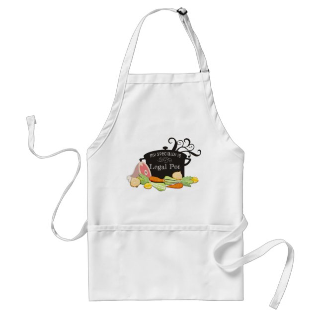Tablier drôle de cuisine de cuisine de pot (Devant)
