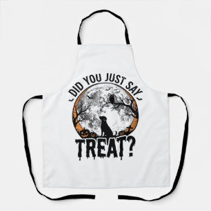 Tablier Drôle de friandise pour chien Halloween Design vec