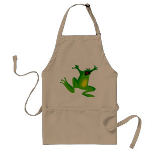 Tablier drôle de grenouille verte