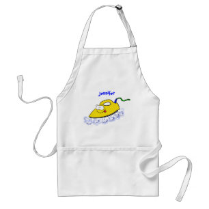 Tablier Drôle dessin animé linge de fer