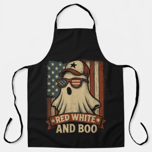 Tablier Drôle et patriotique Rouge blanc et boo
