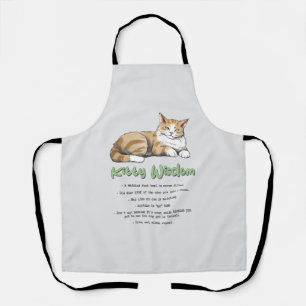 Tablier Drôle Kitty sagesse