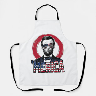 Tablier Drôle Merica Patriotique Président Vintage Vecteur