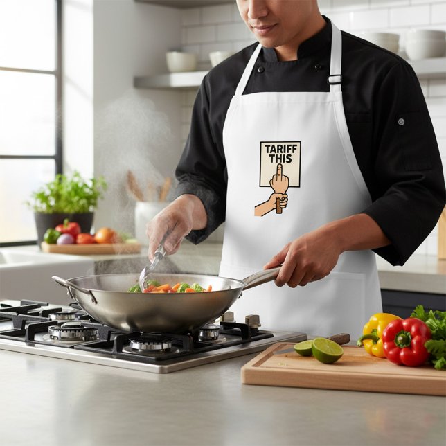 Tablier Drôle panneau de protestation Tarif Ce doigt moyen (Créateur téléchargé)