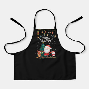Tablier Drôle Père Noël, Snowman, Reindeer Joyeux Noël