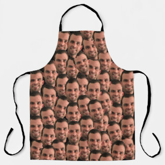 Tablier Drôle Photo Personnalisée Face Chef Cadeau.