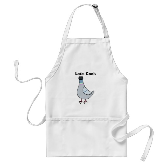 Tablier Drôle Pigeon Casquette Cuisine Lover Fête des père (Devant)