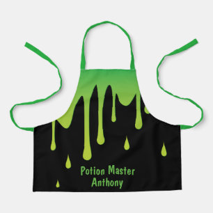 Tablier Drôle Potion Vert Slime Master Personnalisé Enfant
