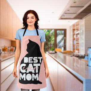 Tablier Drôle Rose Fête des Mères Meilleure Maman de Chat