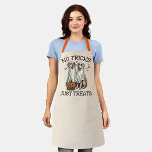 Tablier Drôles de chiens fantômes vintage Trick or Treat H