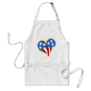 Tablier du chef américain Flag Heart