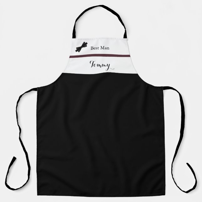 Tablier Dusty Rose Bourgogne Best Man Mariage Apron (Recto)