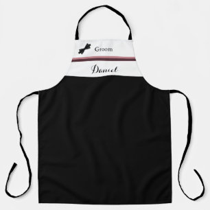 Tablier Dusty Rose Burgundy Groom Mariage Apron