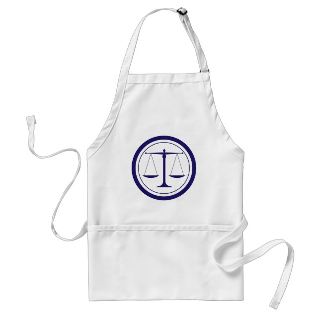 Tablier Échelles bleues de silhouette de justice (Devant)