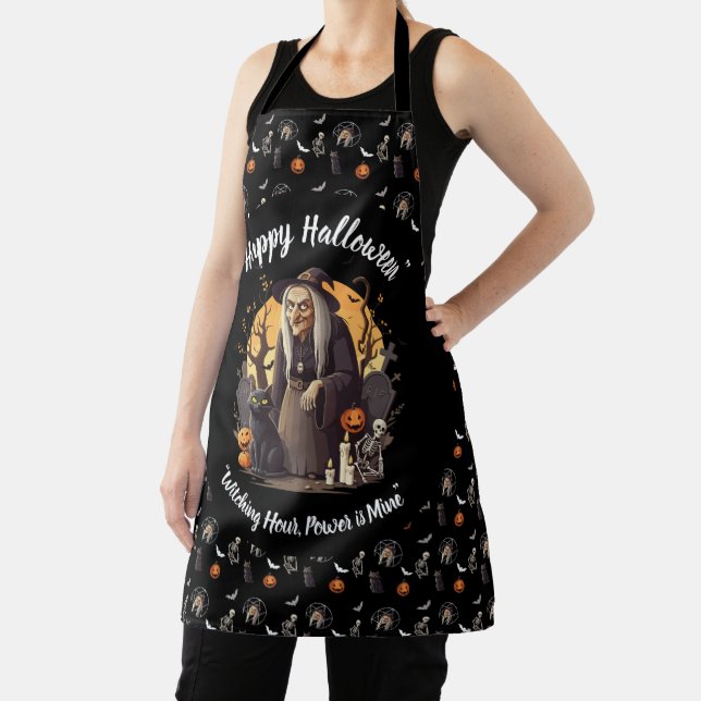 Tablier Éffrayante sorcière Halloween Apron- noir- 🎃 👻 (Insitu)