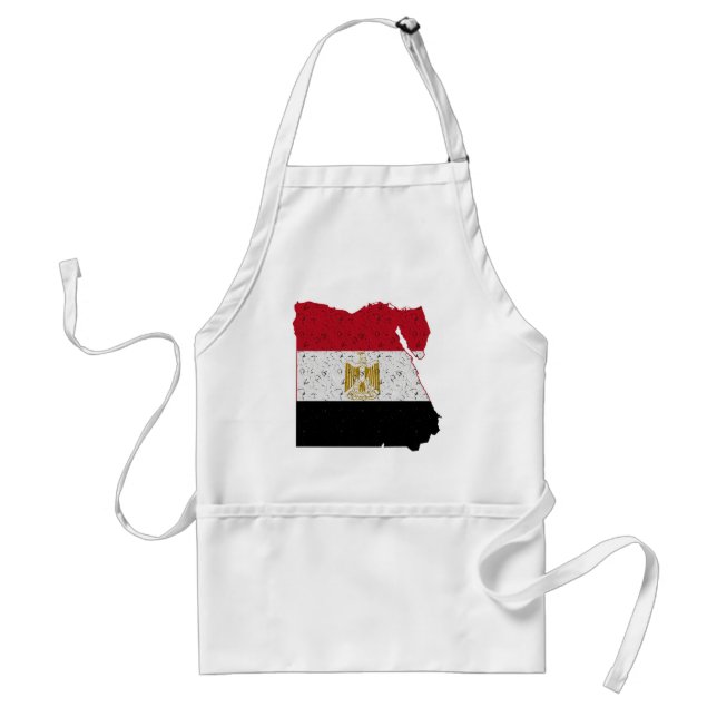 Tablier Egypte Drapeau Carte Crackle (Devant)