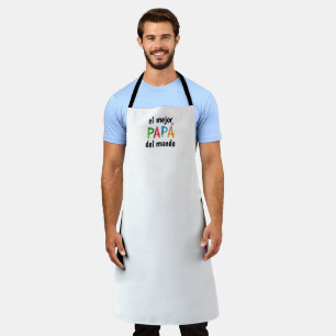 Tablier El mejor Papá del mundo Lettres Whimsical Apron