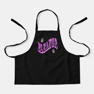 Tablier Eleanor En Mosaïque Rose Avec Chats, Apron