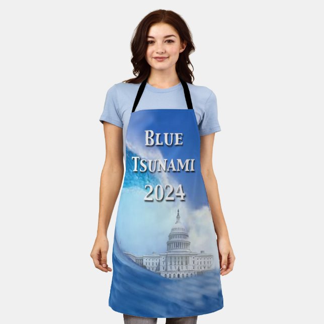 Tablier Élection du tsunami bleu 2024 (Porté)