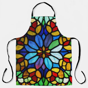 Tablier Élégance en verre floral