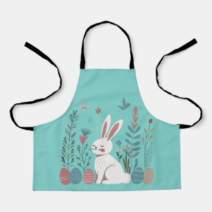 Tablier Élégance scandinave mignonne lapin de Pâques