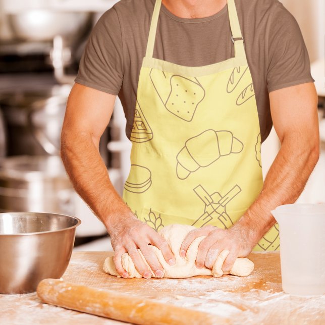 Tablier Élégant Baking & Cuisine Pain de beignets jaunes (Créateur téléchargé)