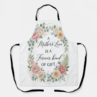 Tablier Elegant Floral Mother's Love Forever Gift Greeting