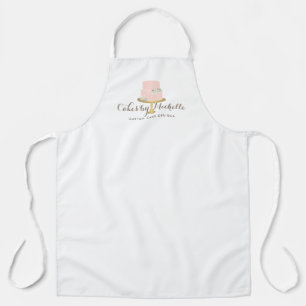 Tablier Elégant gâteau rose aux fleurs