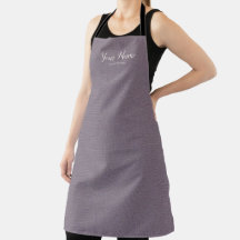 Tablier Élégant Mauve Linen pour Coiffure & Beauté