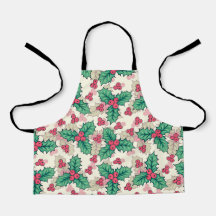 Élégant modèle vintage Noël Holly Floral |