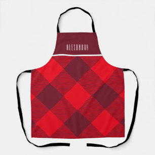 Tablier Élégant Motif de chèque couleur de Buffalo rouge