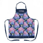 Élégant motif d'hydrangée rose et bleu