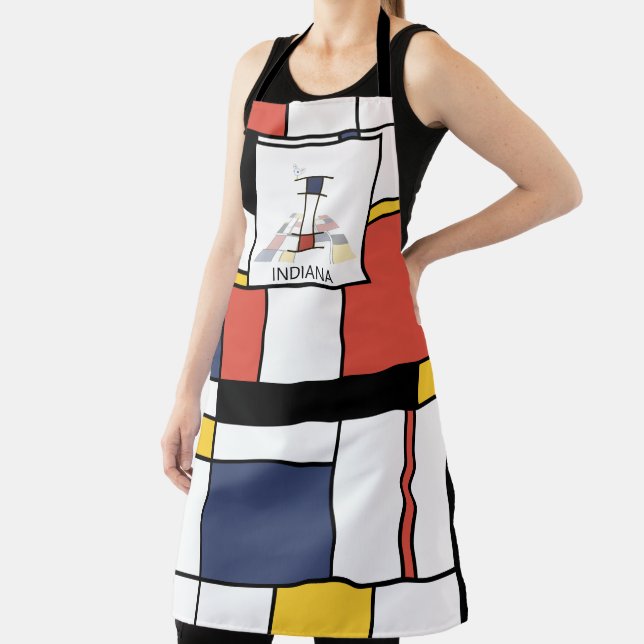 Tablier Élégant Neoplasticisme Style Monogramme. Lettre I (Insitu)