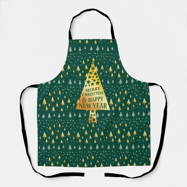 Tablier Élégant sapin de Noël (Recto)