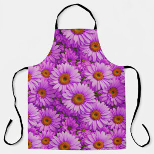 Tablier Élégante marguerite florale magenta rose foncé