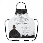 Élégante princesse florale en argent noir Quinceañ