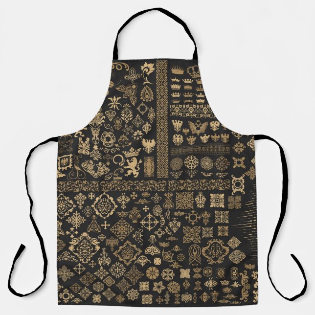Tablier Éléments baroques : motif méga-set. (Recto)