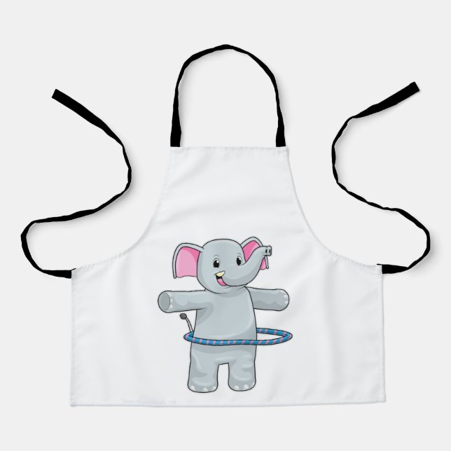 Tablier Eléphant au sport avec pneus Fitness (Recto)