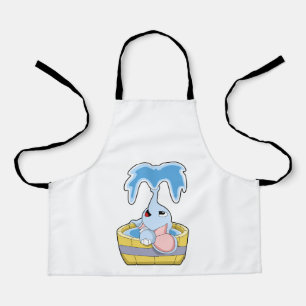 Tablier Eléphant avec baignoire remplie d'eau