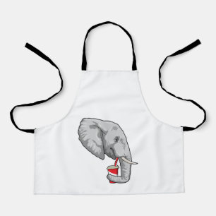 Tablier Eléphant avec boisson