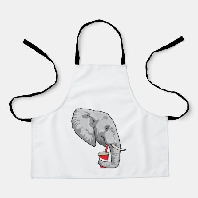 Tablier Eléphant avec boisson (Recto)