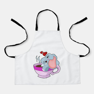 Tablier Elephant avec la coupe du café