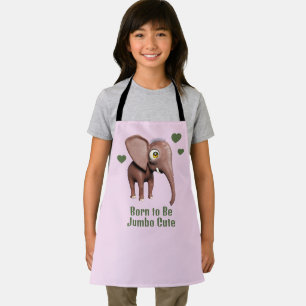 Tablier Éléphant de bébé mignon personnalisé né pour être 