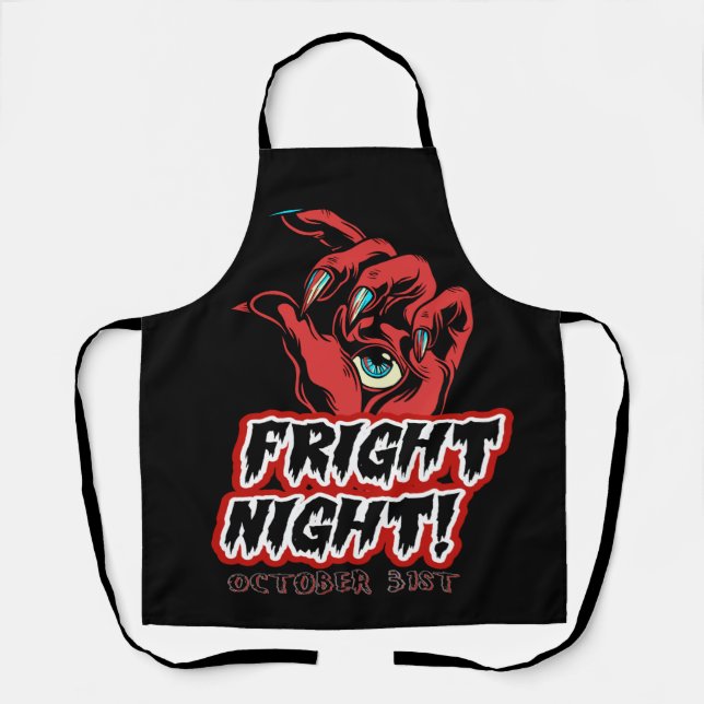 Tablier Embrassez l'horreur : Bloody Fright Night Hallowee (Recto)