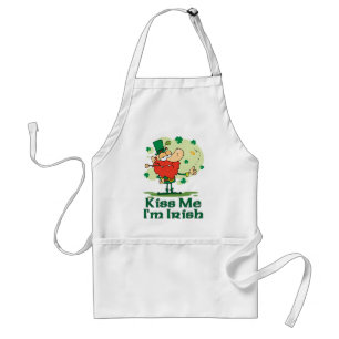 Tablier Embrassez-moi que je suis lutin drôle irlandais
