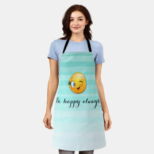 Tablier Emoji en tête-à-tête heureux toujours Apron