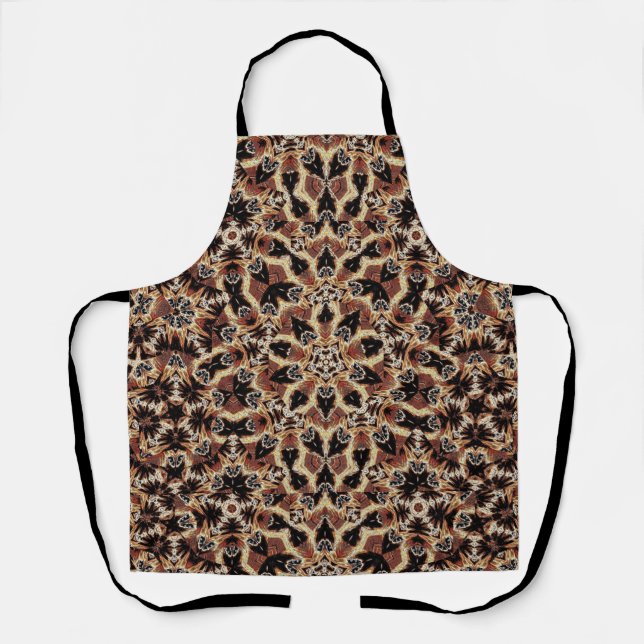Tablier Empreinte de léopard artistique unique (Recto)