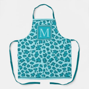 Tablier Empreinte de léopard bleu turquoise Turquoise per