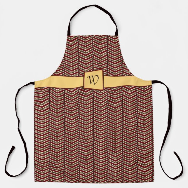 Tablier Empreinte de léopard Chevron tout-en-plan (Recto)